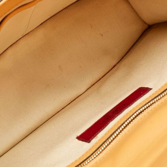 Valentino Dark Yellow Leather Large Glam Lock Flap Bag - Picture 7 of 7